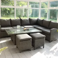 Paris 7pc Deluxe Modular Corner Dining Set