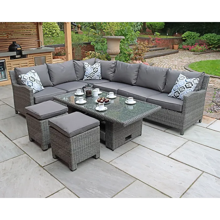 Paris 7pc Deluxe Modular Corner Dining Set