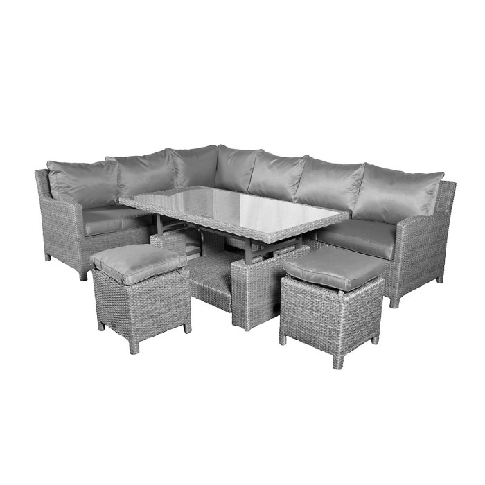 Paris 7pc Deluxe Modular Corner Dining Set