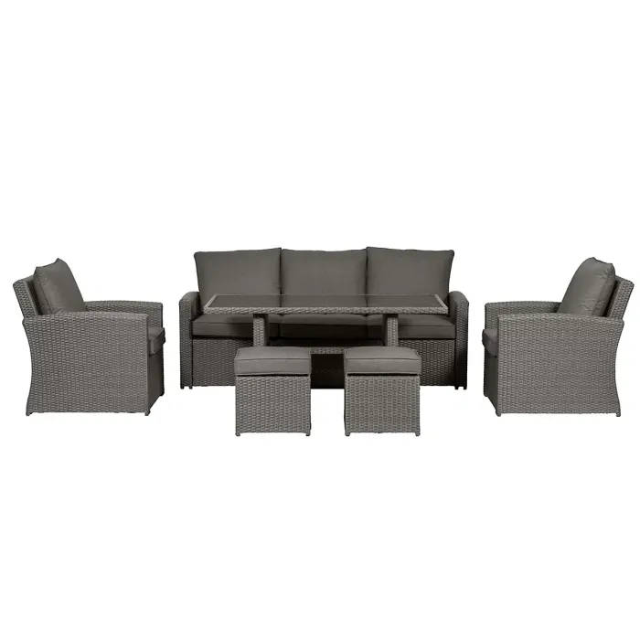 Paris 7 Seater 6pc Deluxe Sofa Dining Set