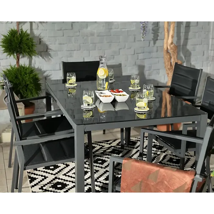 Sorrento 6 Seater Padded Chair Dining Set