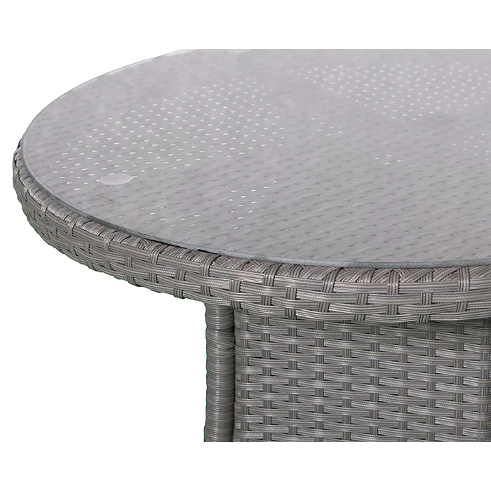 Nevada Grey 6 Seater KD Round Dining Set