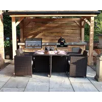 Nevada Brown 4 Seater Cube Set