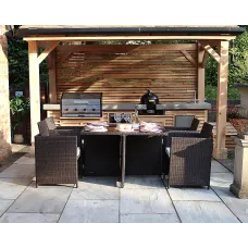 Nevada Brown 4 Seater Cube Set