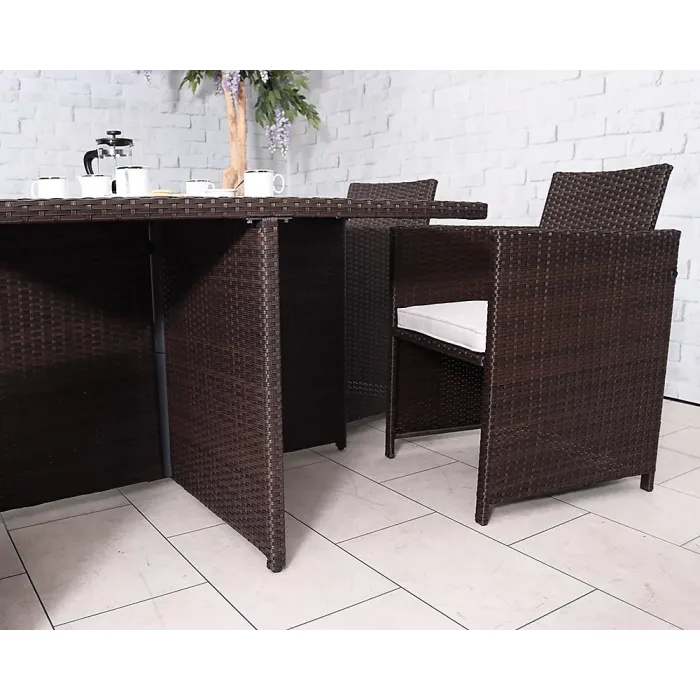 Nevada Brown 4 Seater Cube Set