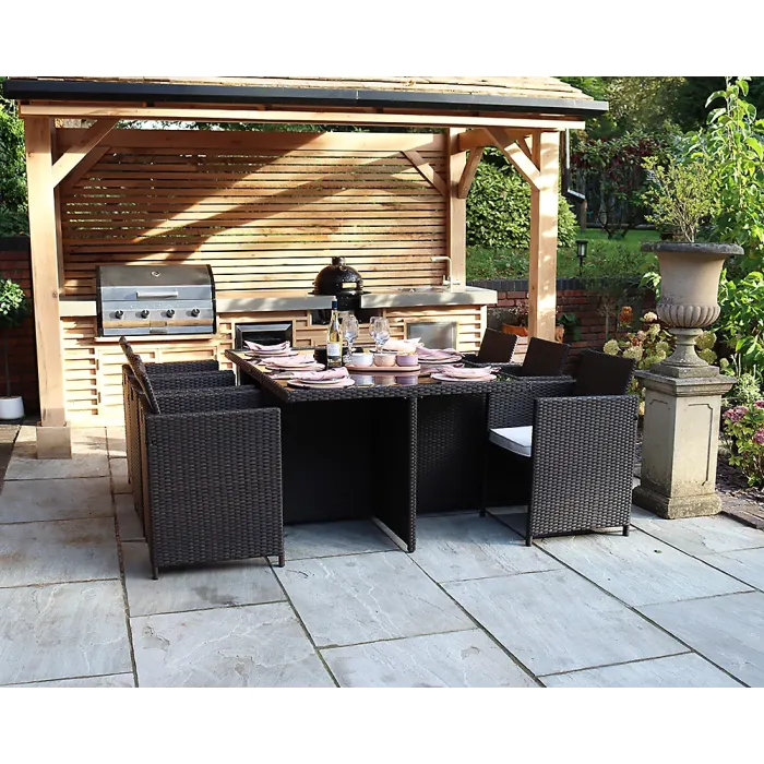 Nevada Brown 6 Seater Cube Set