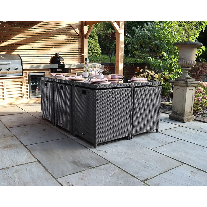Nevada Grey 6 Seater Cube Dining Set
