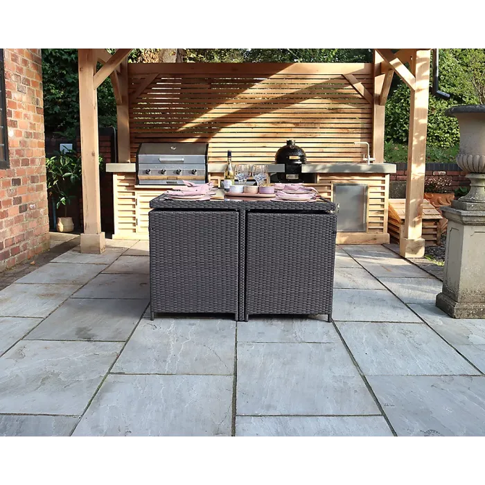 Nevada Grey 6 Seater Cube Dining Set