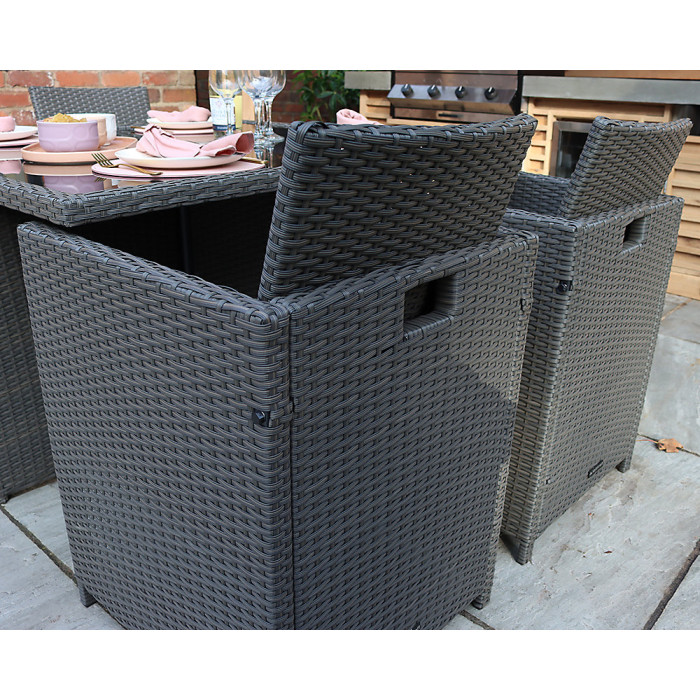 Nevada Grey 6 Seater Cube Dining Set