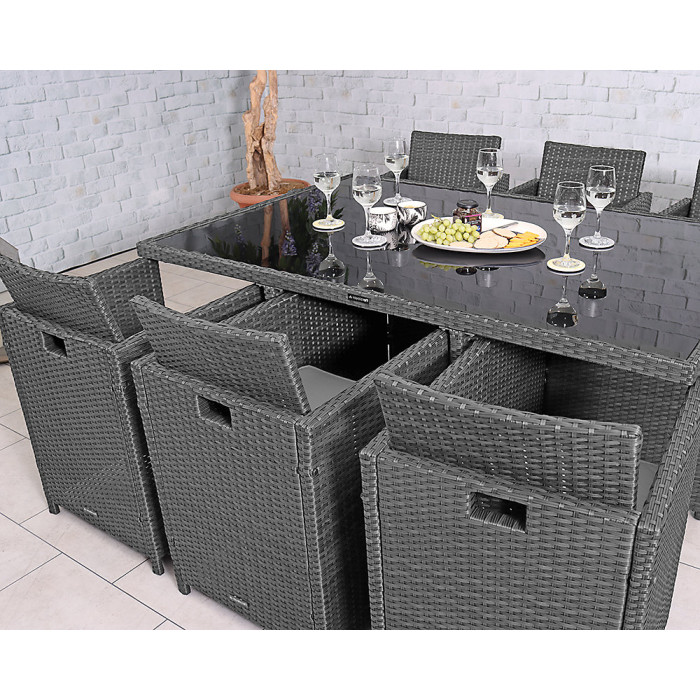 Nevada Grey 6 Seater Cube Dining Set