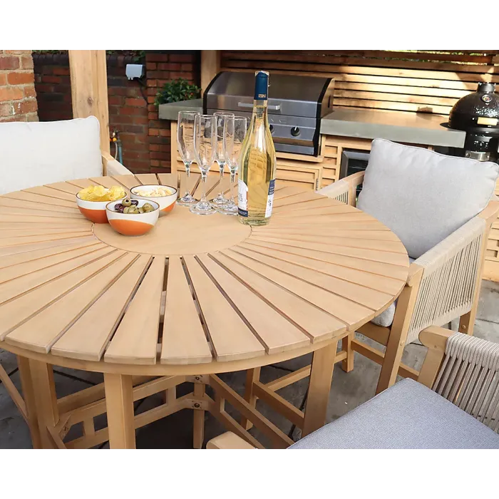 Roma 4 Seat Rope Bar Set with Deluxe Chairs