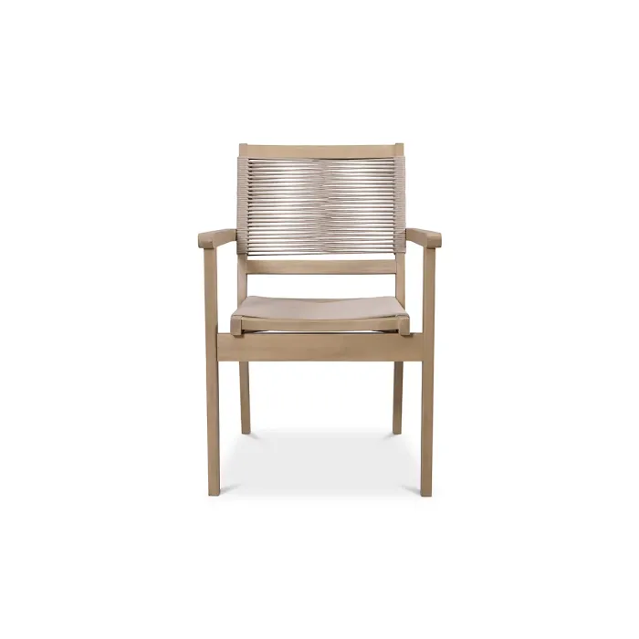 ROMA 120cm 4 Seat Set with Rope Stacking Chairs