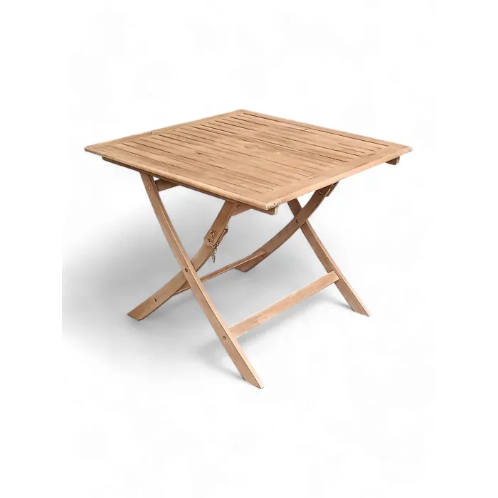 LONDON 90cm Square Folding Set with 4 London Rope Folding Armchairs