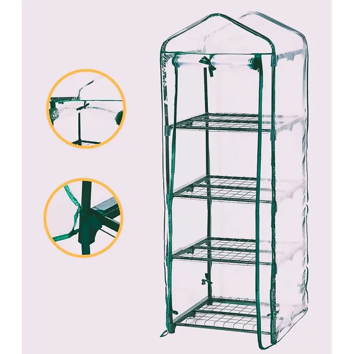 4 Tier Mini Greenhouse - 69 x 49 x 160 cm