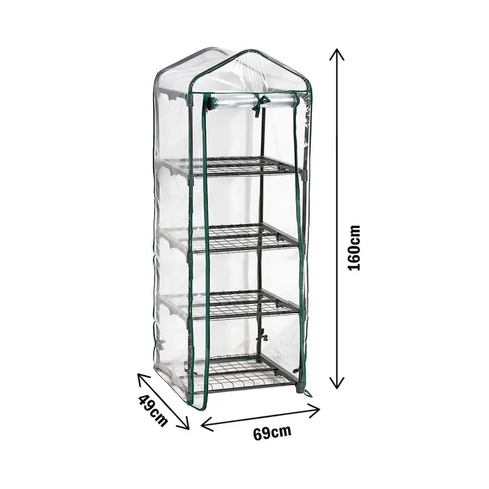4 Tier Mini Greenhouse - 69 x 49 x 160 cm