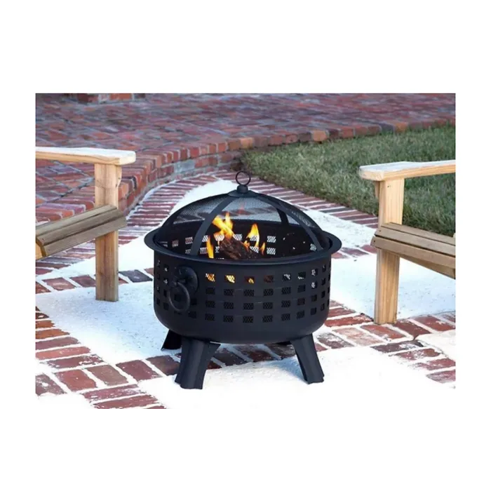 Emberwood Instow Round Firepit with Spark Guard Lid