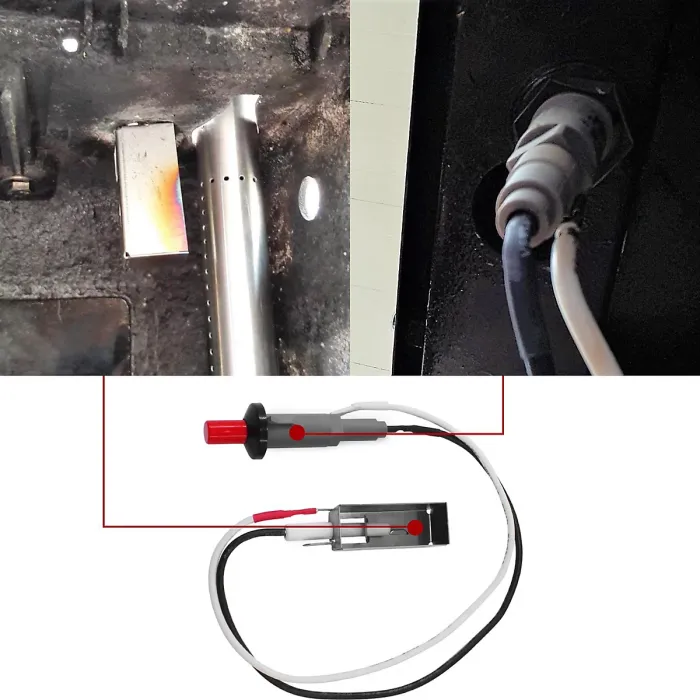 Kit Piezo Igniter Replacement for Weber Model 7510 Spirit E210 Spirit 500 700 Genesis E310 E320 Genesis Silver