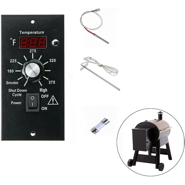 Digital Thermostat Control Panel Kit Grill Accessories for Raeger BAC236 Pellet Grills