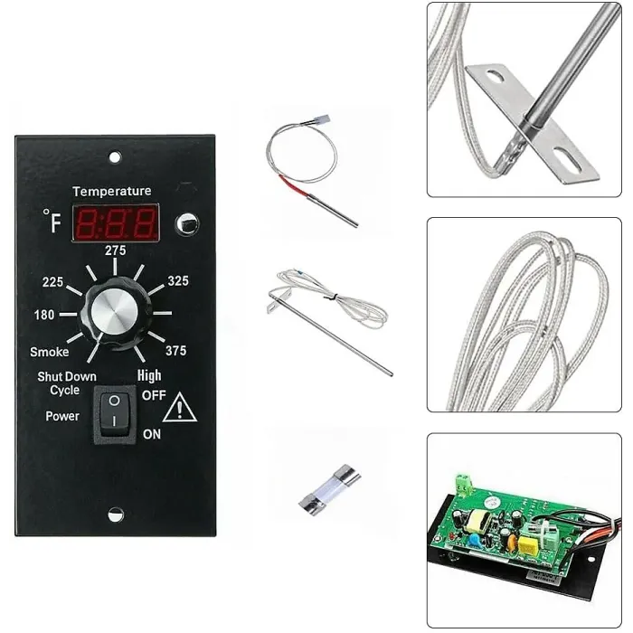 Digital Thermostat Control Panel Kit Grill Accessories for Raeger BAC236 Pellet Grills