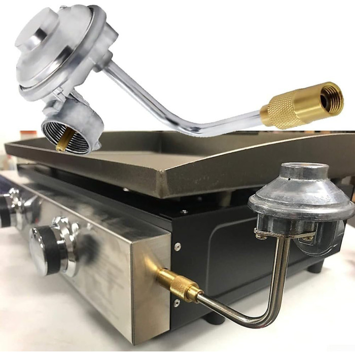 Heavy Duty Stainless Steel BBQ Regulator Replacement for Portable Gas Grills Secure Connection