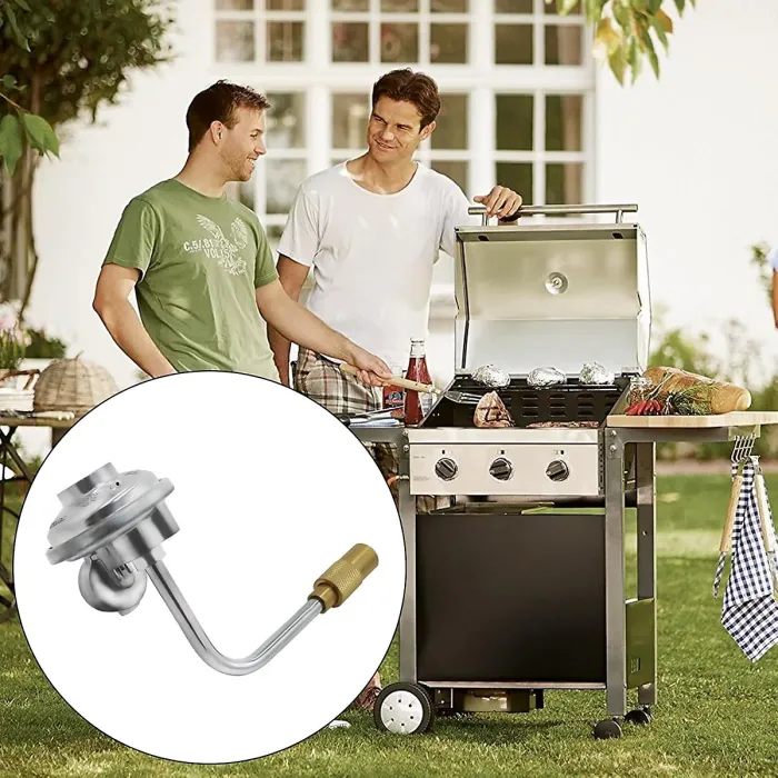Heavy Duty Stainless Steel BBQ Regulator Replacement for Portable Gas Grills Secure Connection
