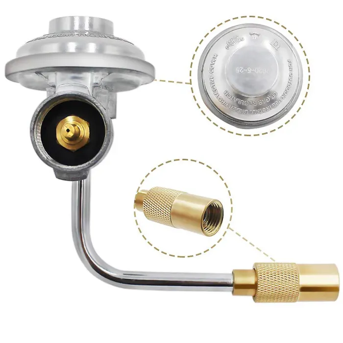 Heavy Duty Stainless Steel BBQ Regulator Replacement for Portable Gas Grills Secure Connection