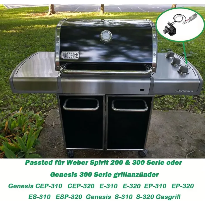 91360 Replacement Electronic Gas Grill Ignition Kit Piezo Igniter for Weber Spirit E310 E320