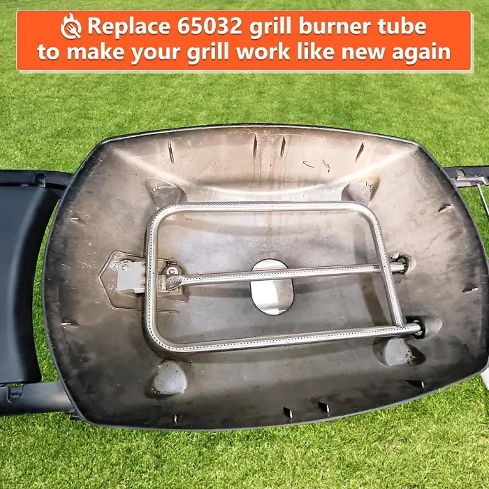 24 x 10.4inch Burner Tube 65032 for Weber Q300 Series Q320 Q3000 Q3200 Stainless Steel Ramp Gas Grill Accessory