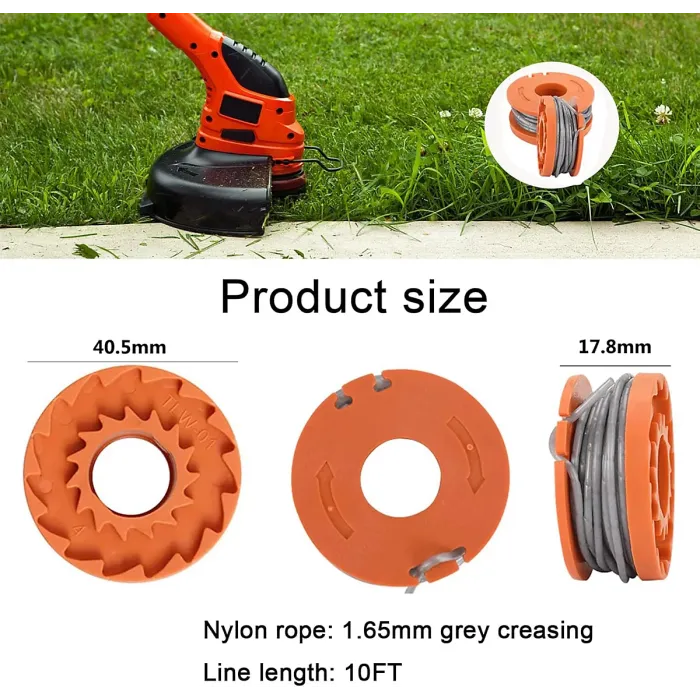 4PCS Strimmer Spool for Mac Allister Spear Jackson Qualcast and Worx Strimmer Wire Trimmer Spool Line