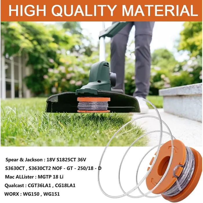 4PCS Strimmer Spool for Mac Allister Spear Jackson Qualcast and Worx Strimmer Wire Trimmer Spool Line