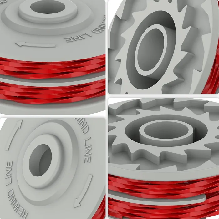 5PCS Strimmer Spool Double Line Autofeed Spool and Line Replace Compatible with Flymo Contour Mini Multi Trim Grass Trimmer