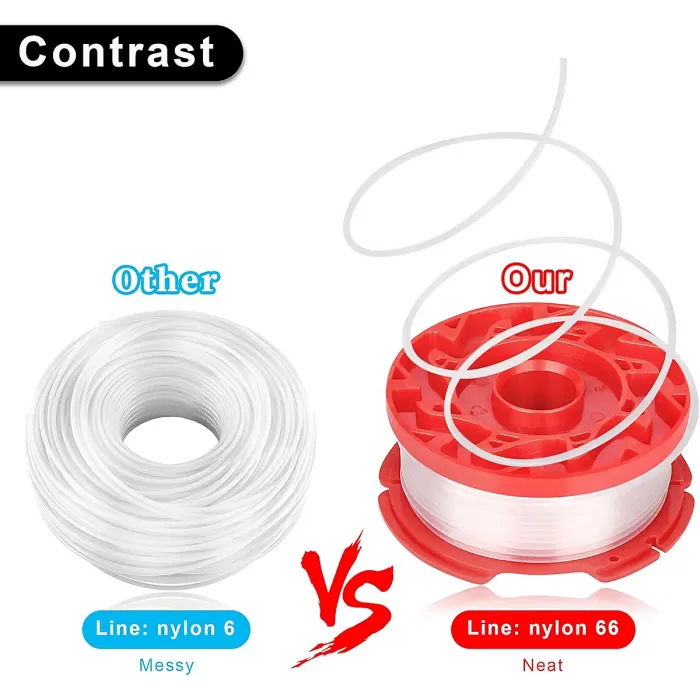 8PCS String Trimmer Spool Line with Cap Head Compatible with Craftsman CMCST900 CMESTA900 CMESTE920 CMZST120SC Wait