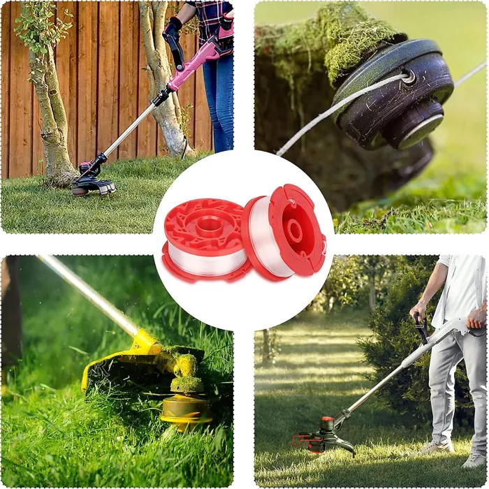 8PCS String Trimmer Spool Line with Cap Head Compatible with Craftsman CMCST900 CMESTA900 CMESTE920 CMZST120SC Wait