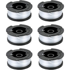 6Pack AF 100 3ZP Weed Eater String Compatible with Black Decker Wacker String Trimmer Line 30ft 0.065 Inch