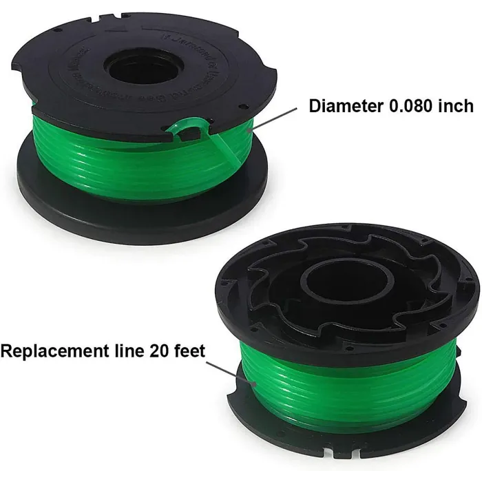 4PCS SF 080 BKP String Trimmer Spool Line Compatible with Black and Decker GH3000 LST540 GH3000R LST540B