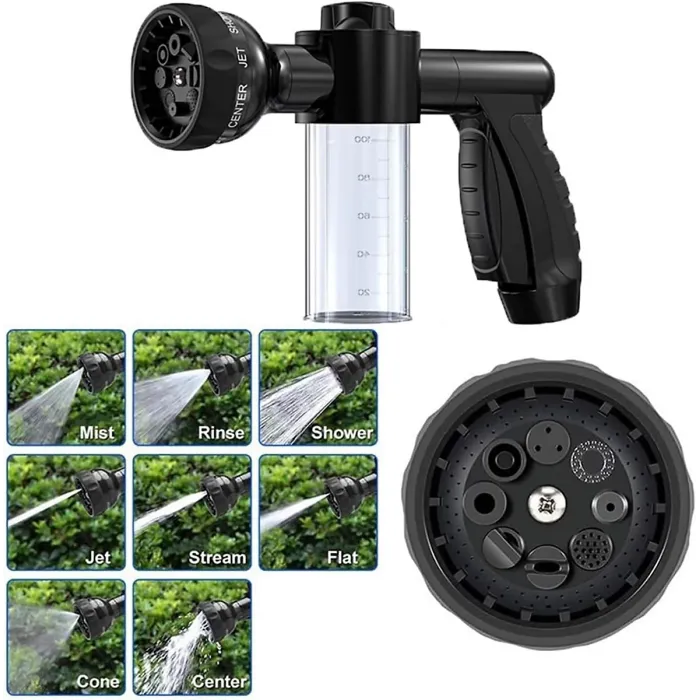 Multi purpose foam high pressure car washing water gun Soap Shampoo Dispenser for Pet Wash and Garden Hose Sprayer Nozzle
