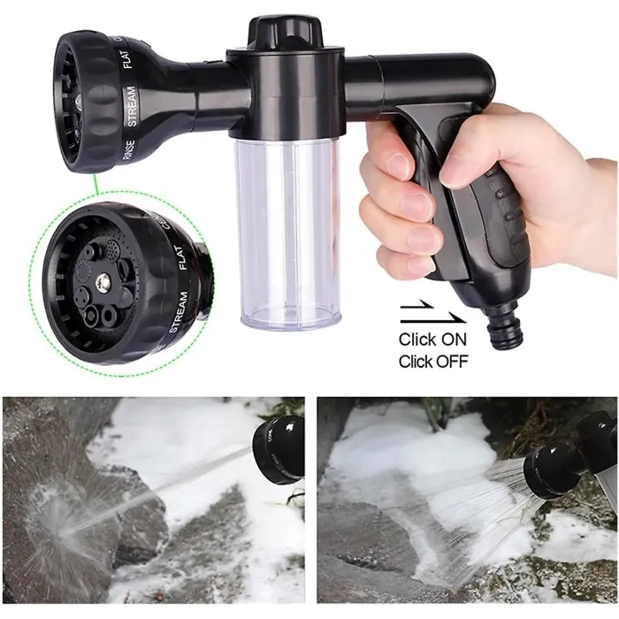 Multi purpose foam high pressure car washing water gun Soap Shampoo Dispenser for Pet Wash and Garden Hose Sprayer Nozzle