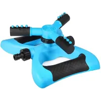 Sprinkler for Yard 360 Degree Rotating Lawn Sprinkler with Base Adjustable Spray Hose Connector for Garden Large Yards