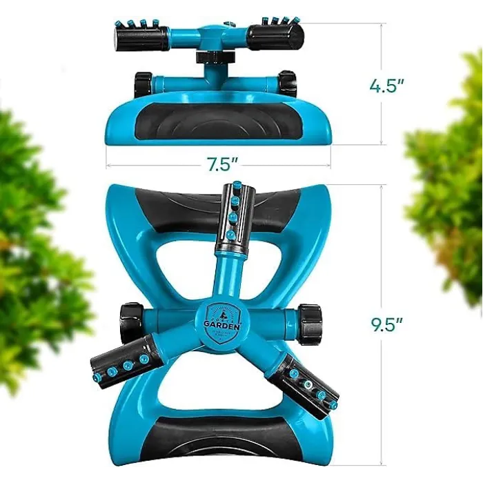 Sprinkler for Yard 360 Degree Rotating Lawn Sprinkler with Base Adjustable Spray Hose Connector for Garden Large Yards