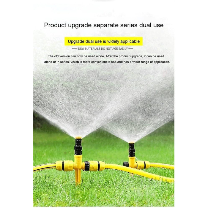 10 meters 360 Rotation Auto Irrigation System Garden Lawn Sprinkler Patio Garden Sprinkler Lawn Adjustable at Will