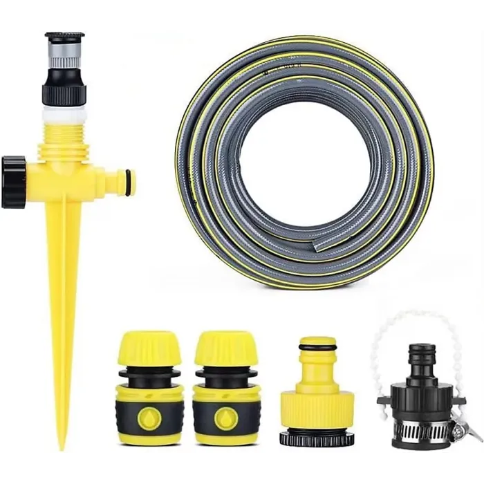 10 meters 360 Rotation Auto Irrigation System Garden Lawn Sprinkler Patio Garden Sprinkler Lawn Adjustable at Will