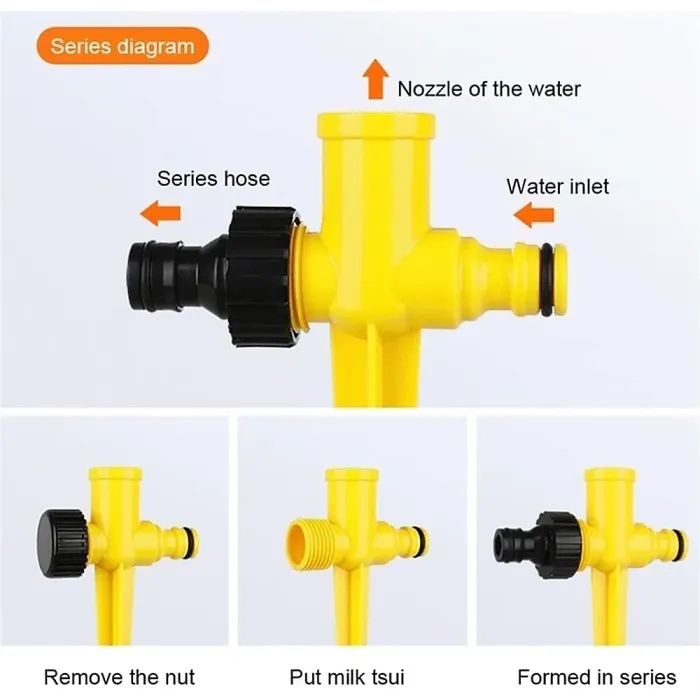 10 meters 360 Rotation Auto Irrigation System Garden Lawn Sprinkler Patio Garden Sprinkler Lawn Adjustable at Will