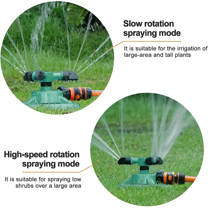 2PCS Lawn Sprinkler Automatic Garden Water Sprinklers Lawn Irrigation System Large Area Coverage Rotation 360 Degree