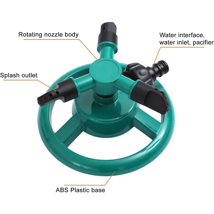 2PCS Lawn Sprinkler Automatic Garden Water Sprinklers Lawn Irrigation System Large Area Coverage Rotation 360 Degree