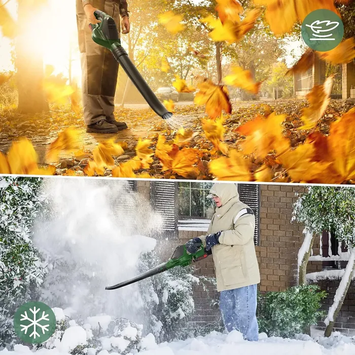 21V Cordless Leaf Blower with Battery and Charger 5 Speed Adjustable Cordless Leaf Blower for Lawn Care