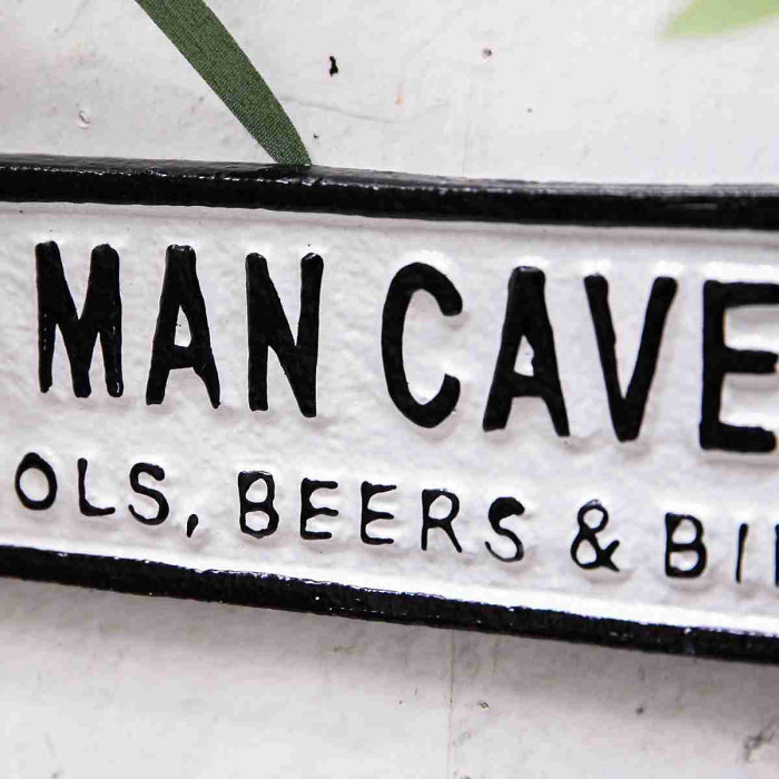 Annibells White Black Metal Man Cave Tools Sign (13389)