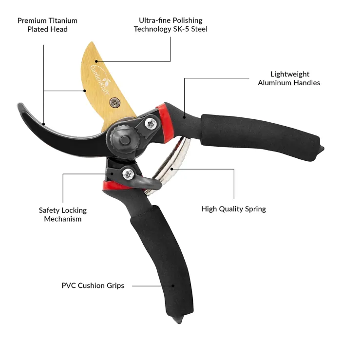 GardenKraft 8-Inch Professional Pruning Shears