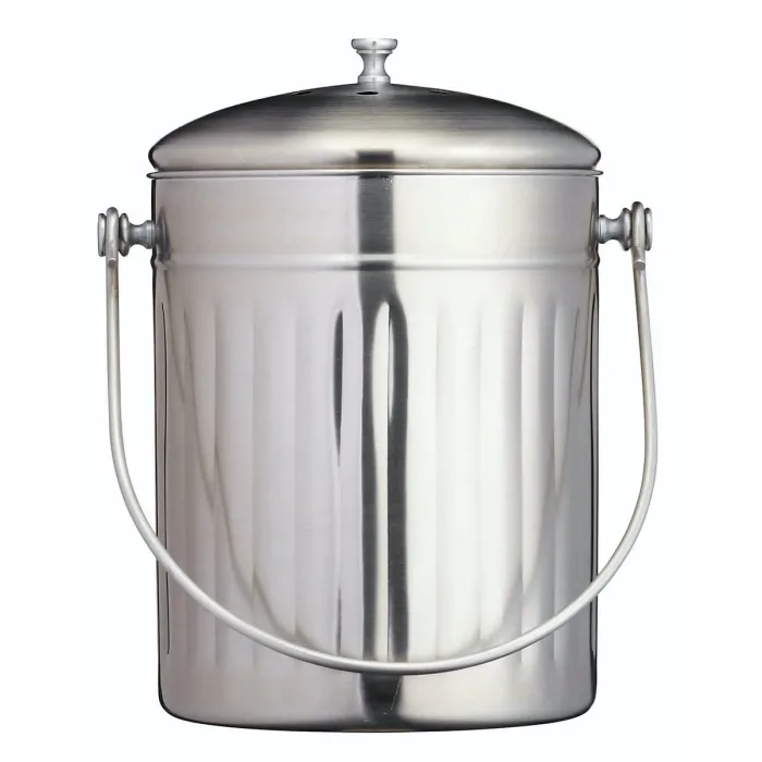 KitchenCraft Stainless Steel Compost Bin KitchenCraft Stainless Steel Compost Bin