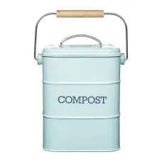 Living Nostalgia Vintage Blue Compost Bin