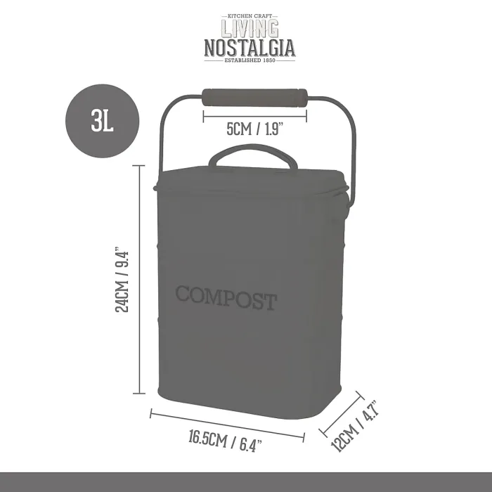 Living Nostalgia Antique Cream Compost Bin